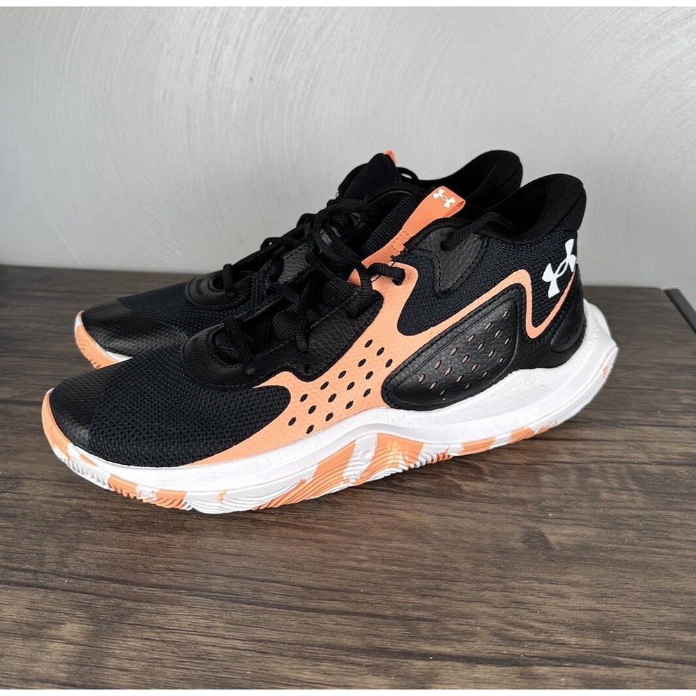 Under Armour Basketball Shoes Mens 11.5 Jet 23 GS Black Bubble Peach 3026634-003